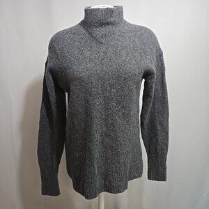 Everlane Mock Neck Sweater Womens Size XS Gray Wool Yak Blend Stretch